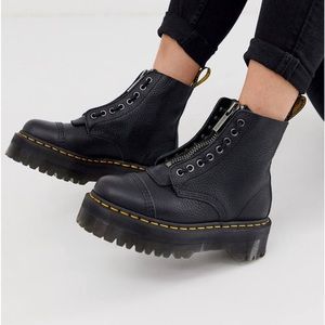 Dr. Martens Sinclair Milled Nappa Leather Platform Boots